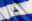 Close up shot of rippling blue and white striped, Nicaragua Flag with triangle featuring mountains and rainbow and encircled with words Republica de Nicaragua, America Central, written in gold